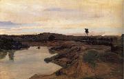 Corot Camille The walk of Poussin Campina of Rome oil on canvas